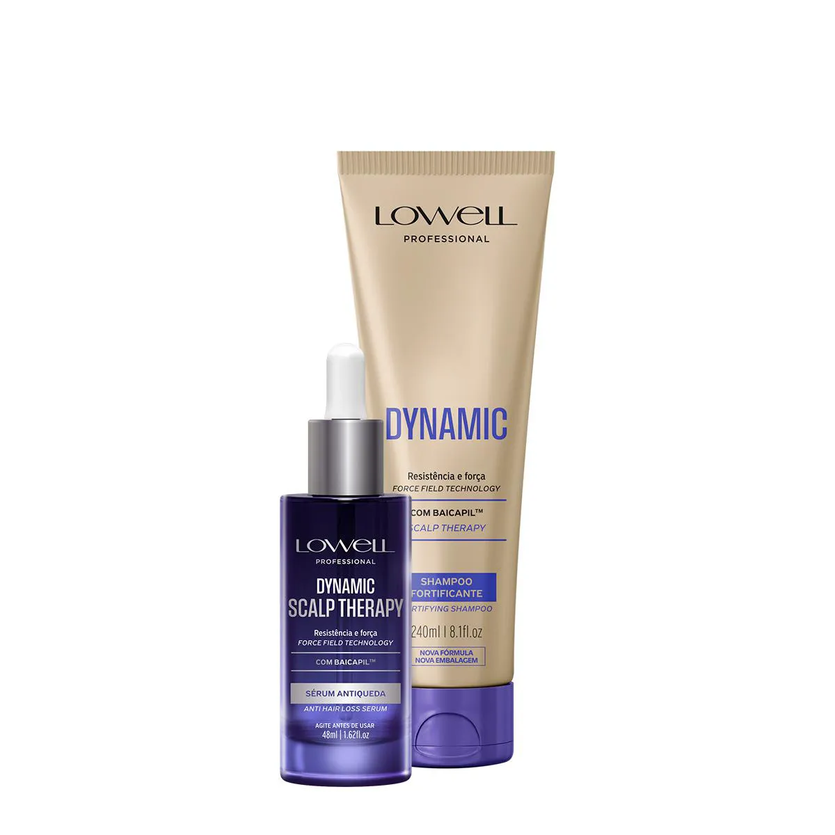 KIT LOWELL DYNAMIC SCALP THERAPY SHAMPOO SéRUM (2 PRODUTOS)