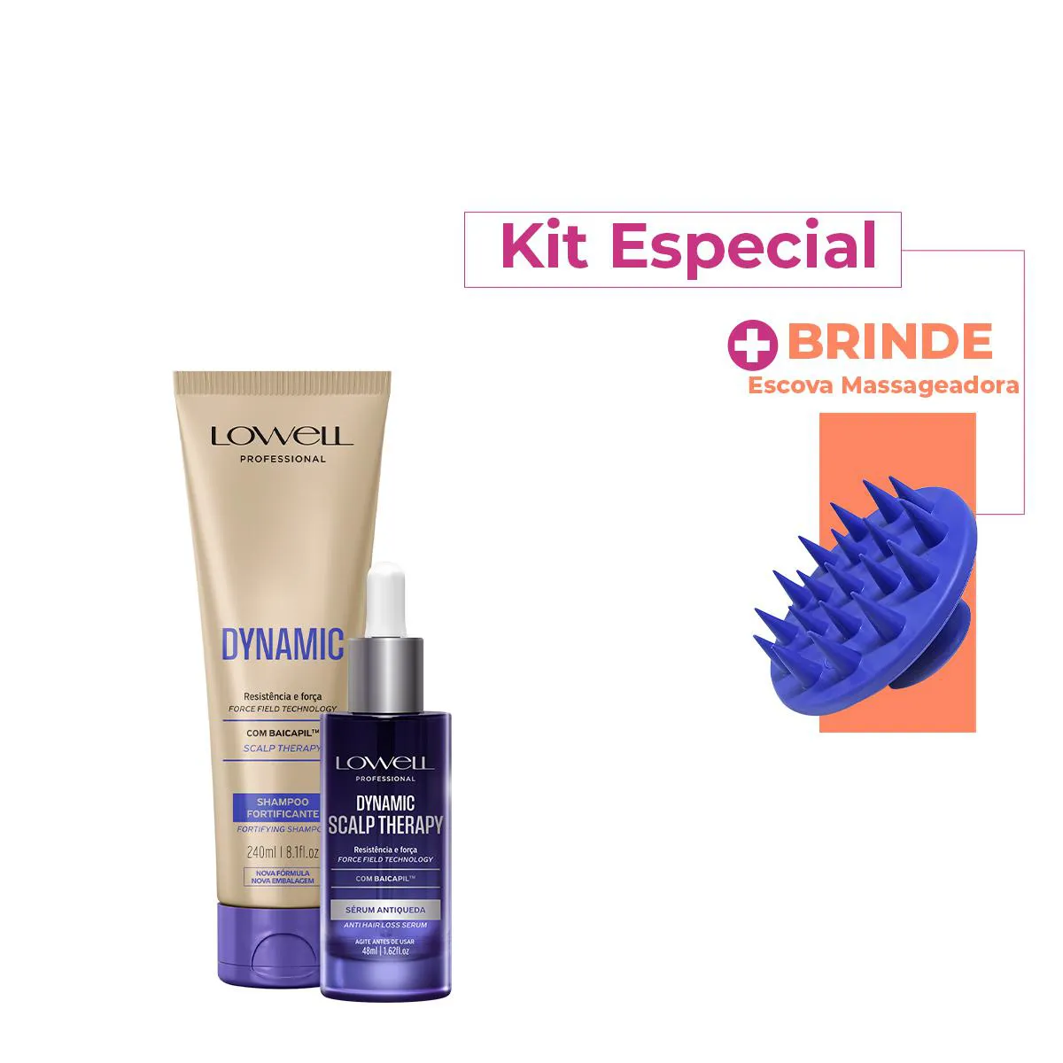 KIT LOWELL DYNAMIC SCALP THERAPY SéRUM SHAMPOO (2 PRODUTOS)