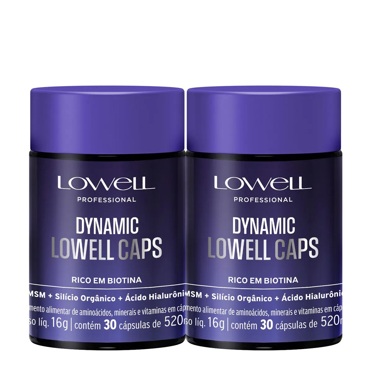 KIT LOWELL DYNAMIC CAPS SUPLEMENTO ALIMENTAR EXTRA (2 UNIDADES)