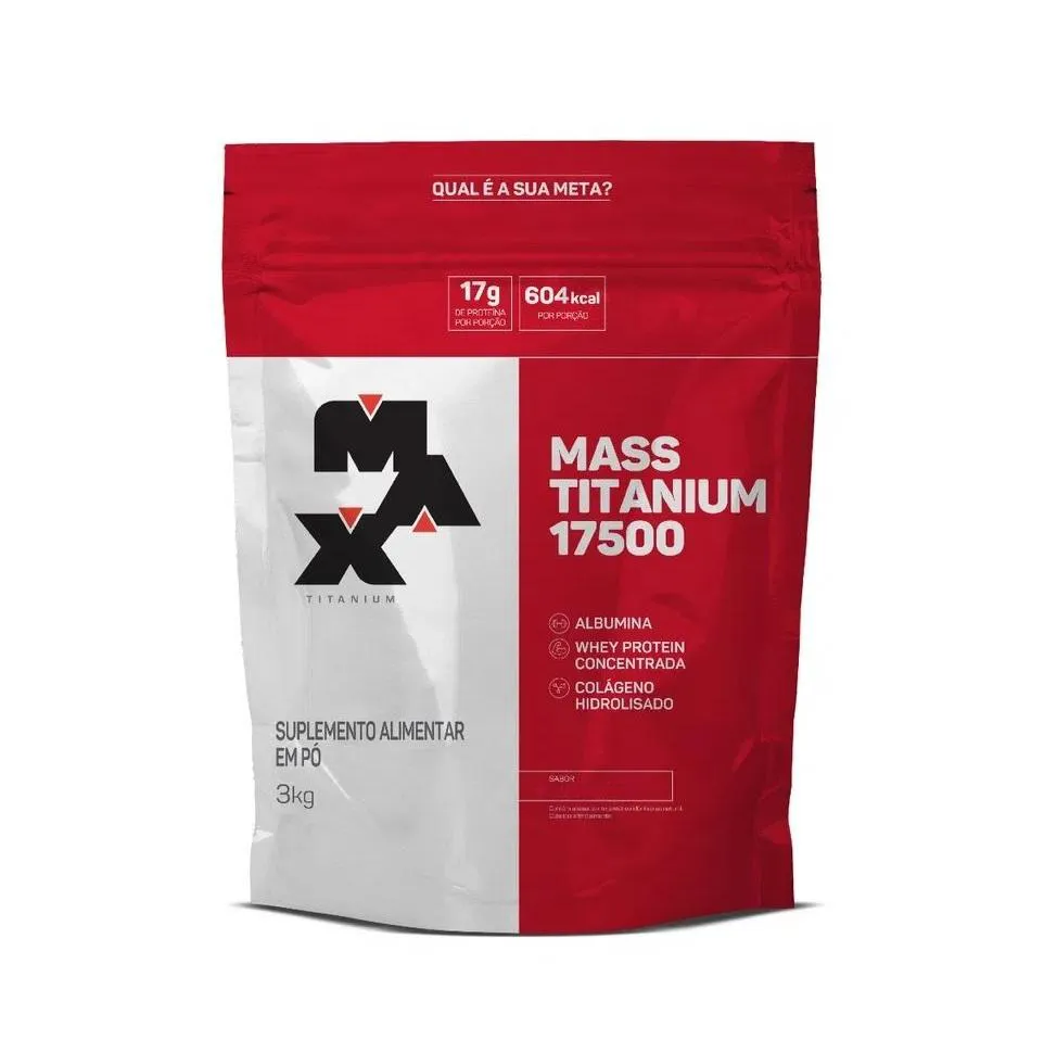 MASS TITANIUM 17500 (3KG) - SABOR: VITAMINA DE FRUTAS