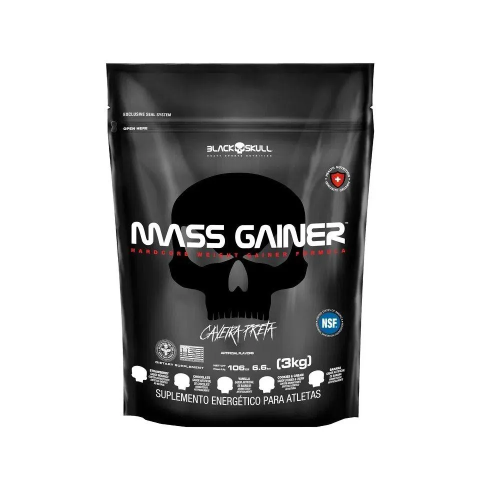 MASS GAINER REFIL (3KG) - SABOR: MORANGO