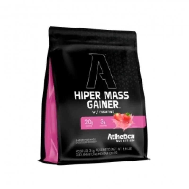 HIPER MASS GAINER W/ CREATINE (3KG) - SABOR: MORANGO