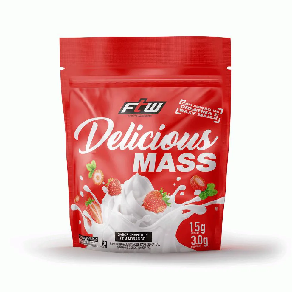 DELICIOUS MASS (1,4KG) - SABOR: CHANTILLY COM MORANGO