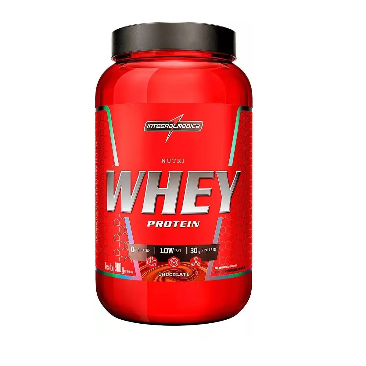 NUTRI WHEY CHOCOLATE POTE 900G - INTEGRALMEDICA