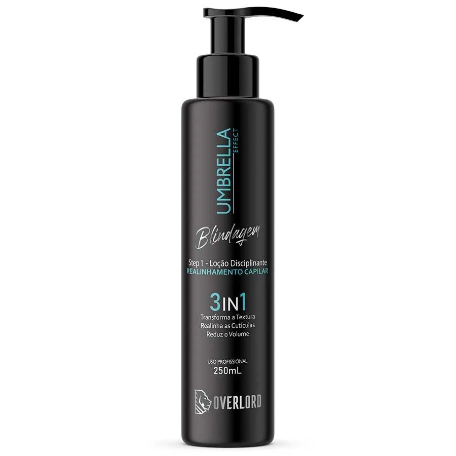 BLINDAGEM CAPILAR UMBRELLA EFFECT 3IN1 LOçãO DISCIPLINANTE 250ML OVERLORD