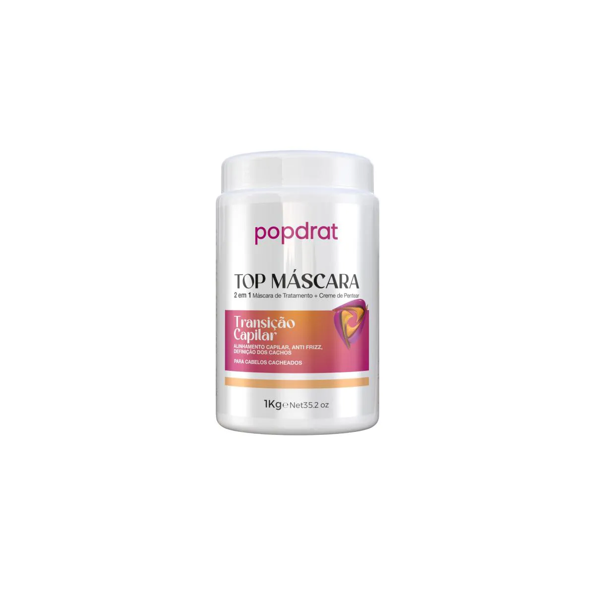 TOP MÁSCARA TRANSIÇÃO CAPILAR 2 EM 1 POPDRAT 1KG