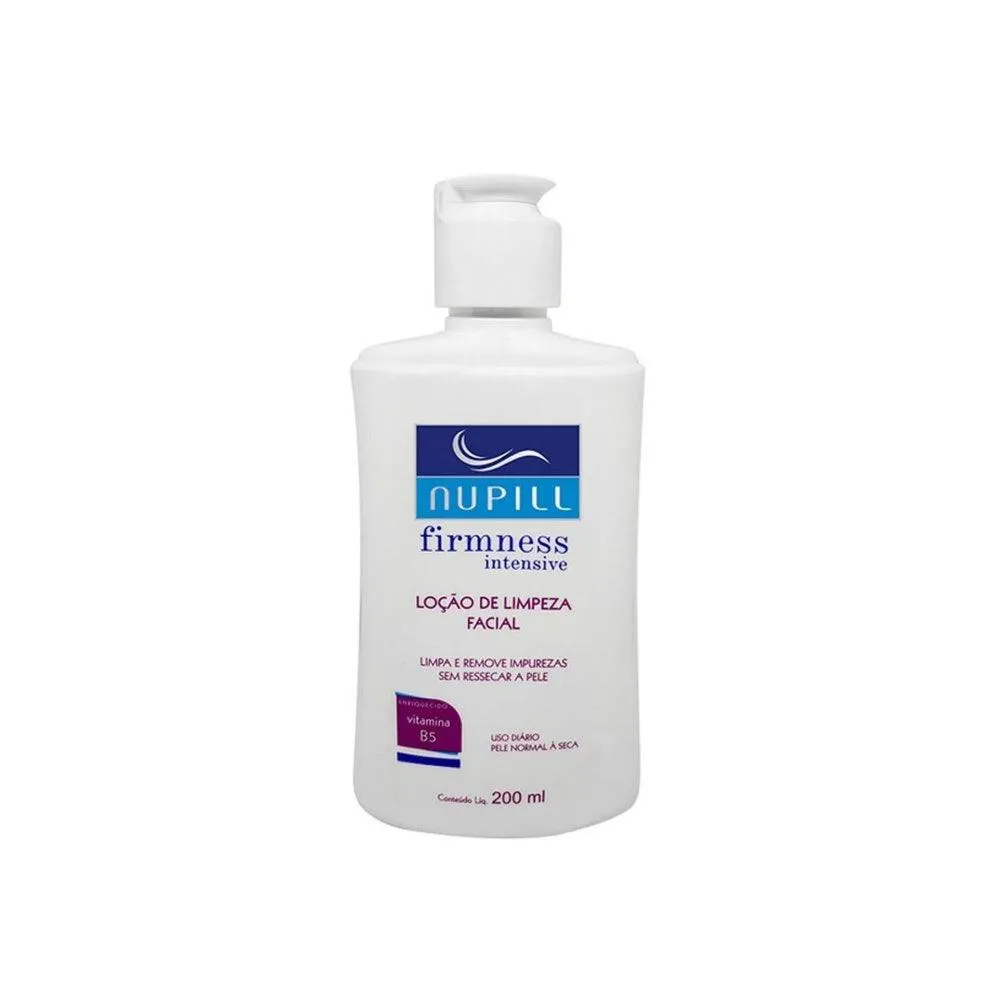 LOçãO DE LIMPEZA FACIAL NUPILL FIRMNESS DPANTENOL MACADâMIA 200ML