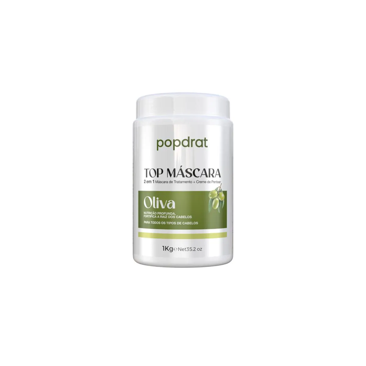 TOP MÁSCARA OLIVA 2 EM 1 POPDRAT 1KG