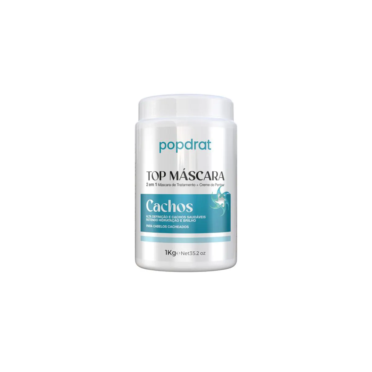 TOP MÁSCARA CACHOS 2 EM 1 POPDRAT 1KG