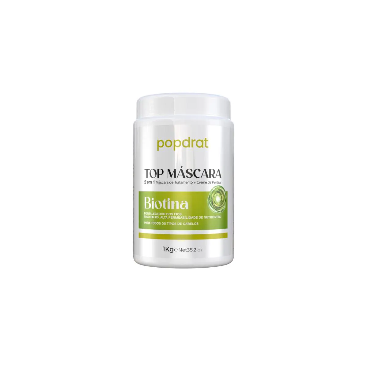 TOP MÁSCARA BIOTINA 2 EM 1 POPDRAT 1KG