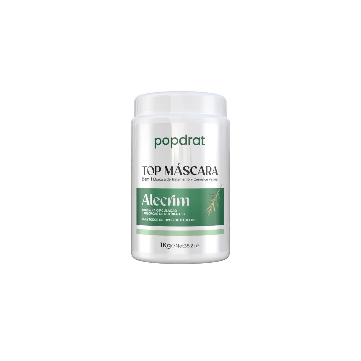 TOP MÁSCARA ALECRIM 2 EM 1 POPDRAT 1KG