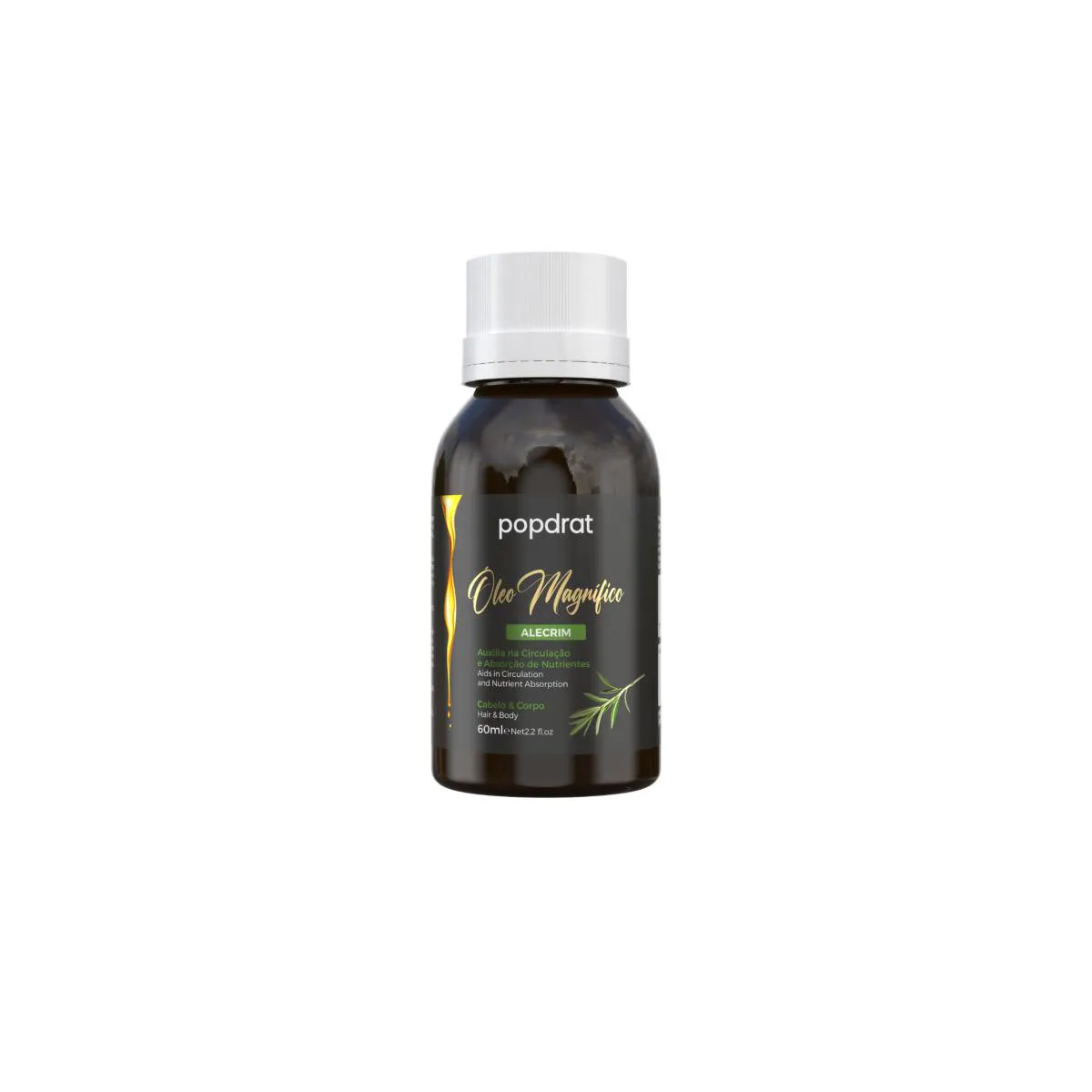 ÓLEO MAGNIFICO ALECRIM POPDRAT 60ML