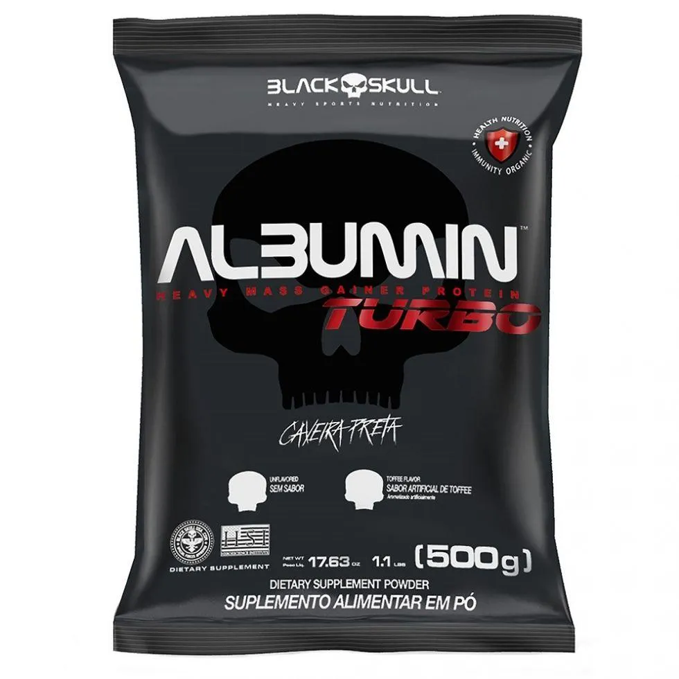 ALBUMIN TURBO REFIL (500G) - SABOR: TOFFEE
