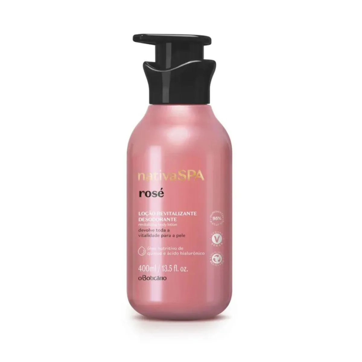 LOçãO REVITALIZANTE DESODORANTE CORPORAL NATIVA SPA ROSé, 400 ML