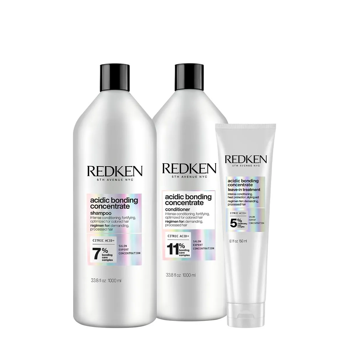 KIT REDKEN ACIDIC BONDING CONCENTRATE SALON LEAVE-IN (3 PRODUTOS)
