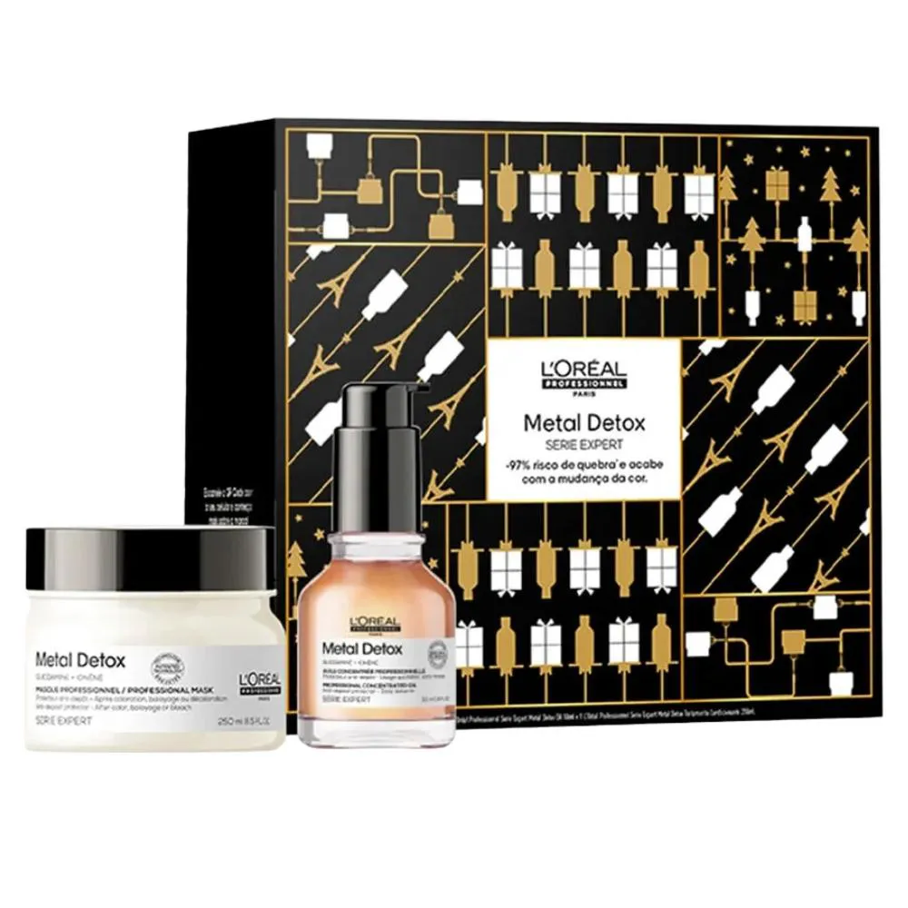 Kit L'Oréal Metal detox Máscara 250ml + Óleo Concentrado 50ml