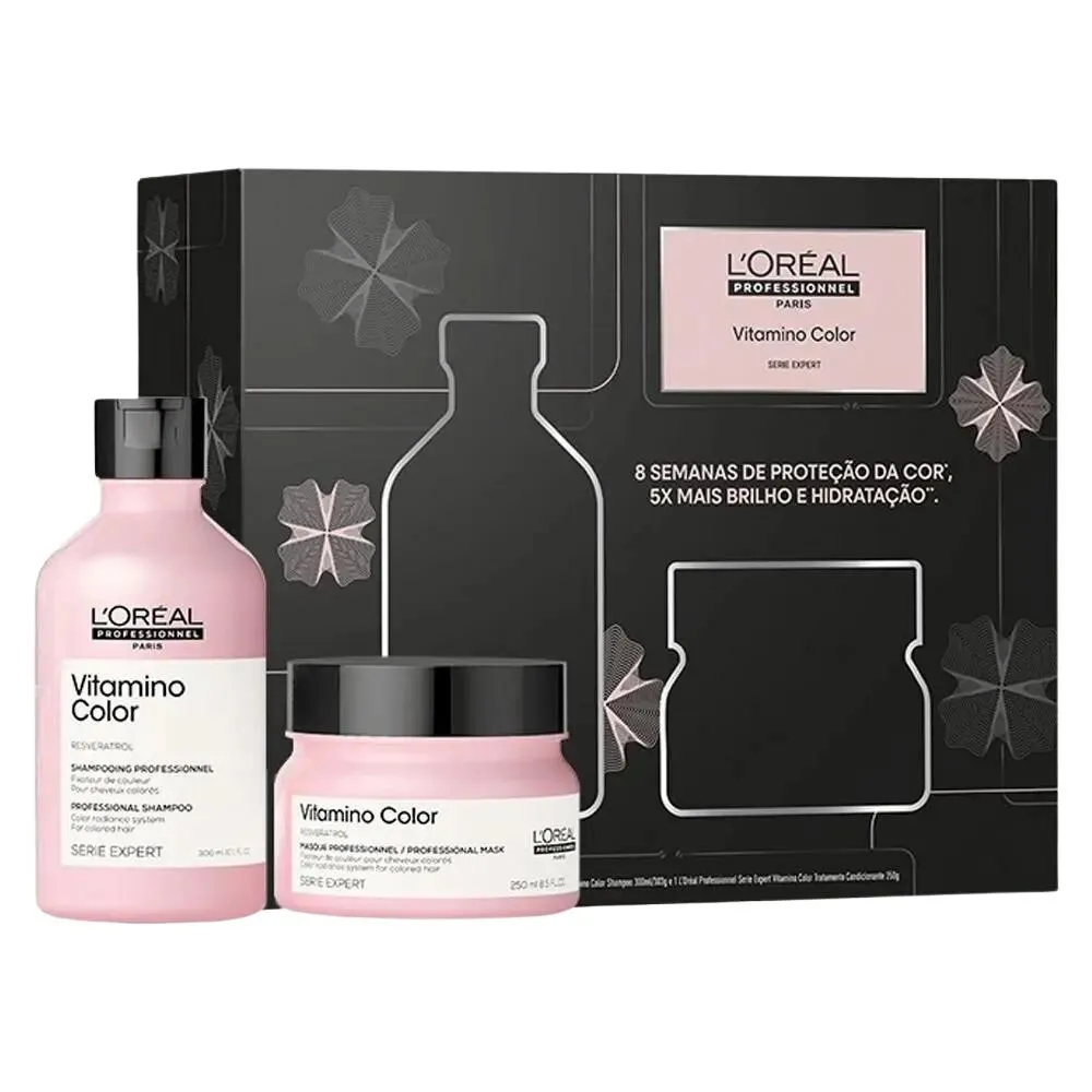 Kit L'Oréal Vitamino Color Shampoo 300ml + Máscara 250g
