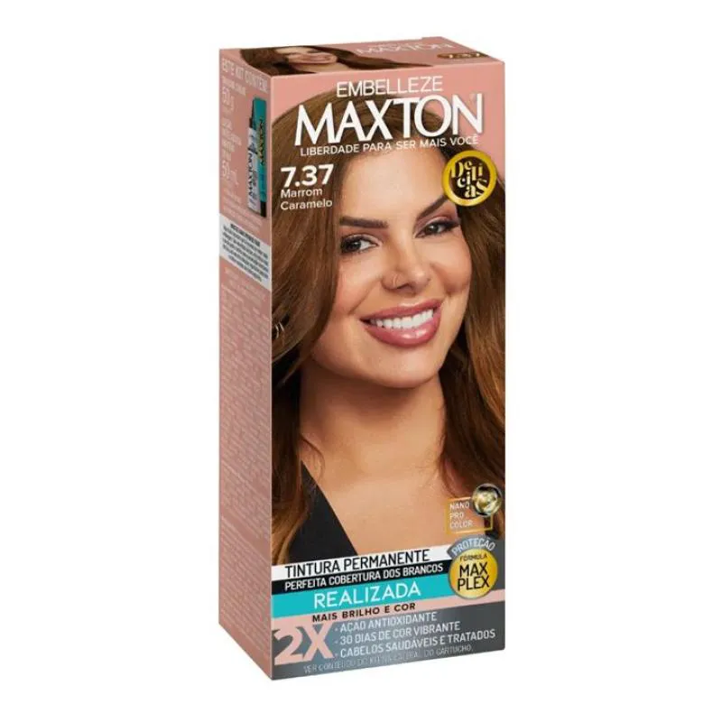 TINTURA PERMANENTE MAXTON 7.37 MARRON CARAMELO