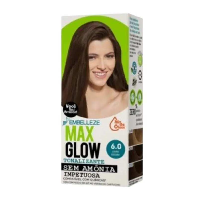 TINTURA MAX GLOW 6.0 LOURO ESCURO 74G