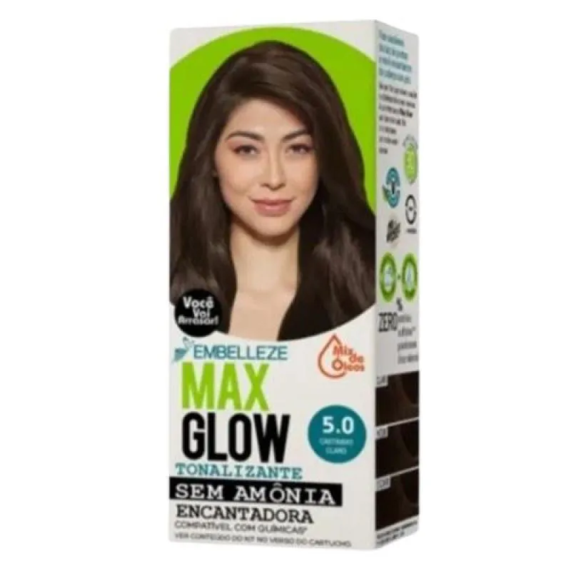 TINTURA MAX GLOW 5,0 CASTANHO CLARO 74G