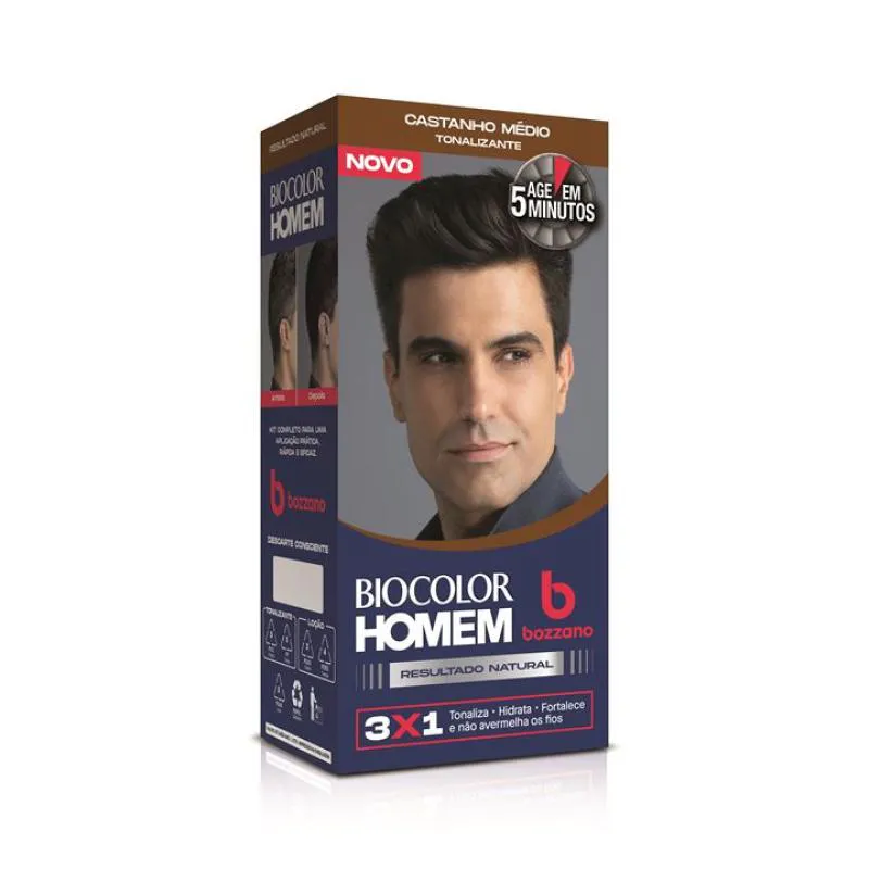 TINTURA BIOCOLOR HOMEM 60G CASTANHO MéDIO