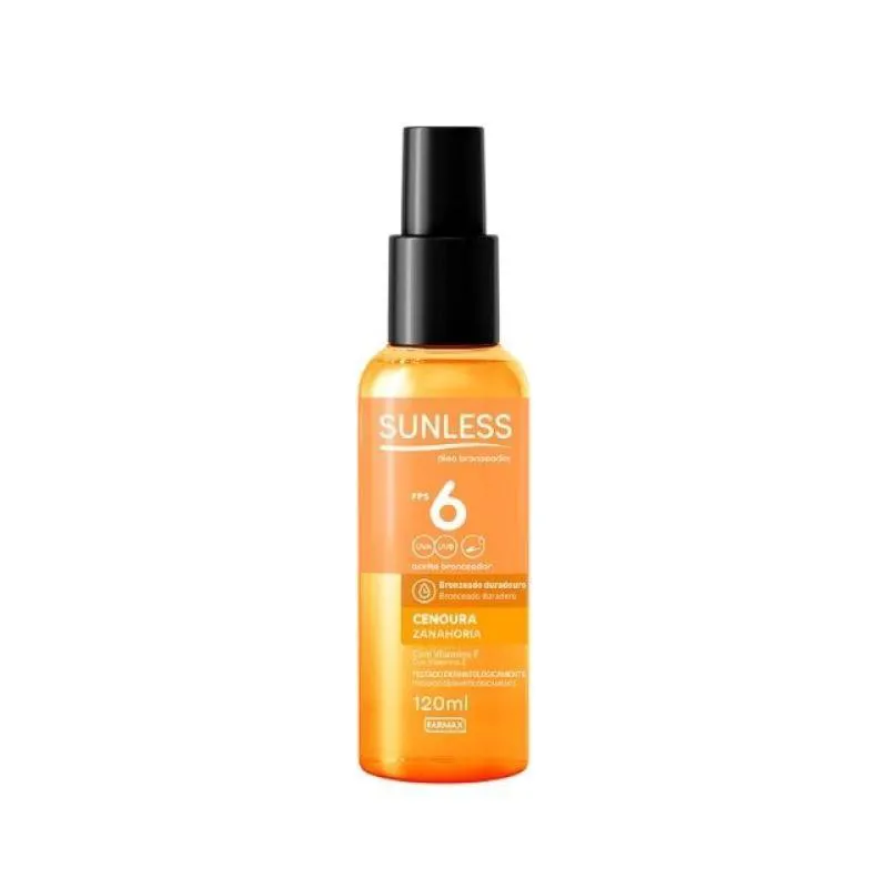 SUNLESS ÓLEO BRONZEADOR CENOURA FPS6 120G