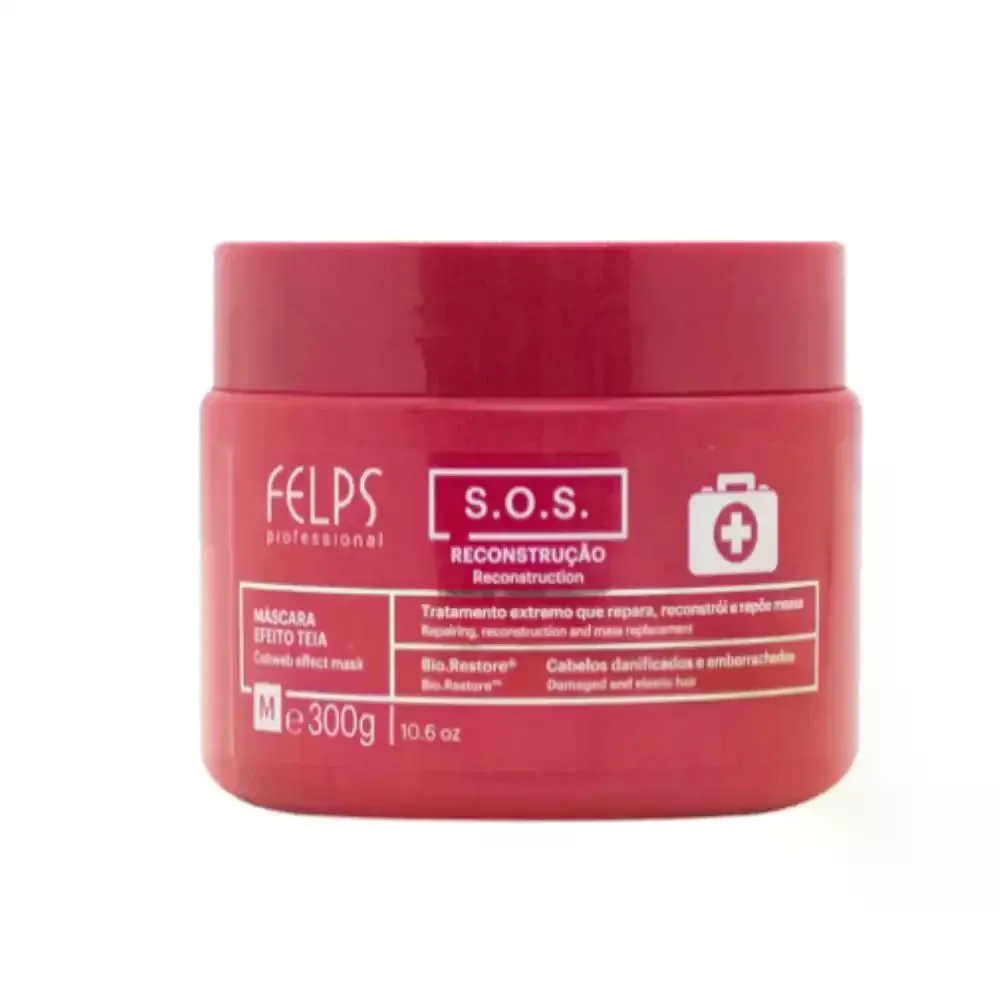 MáSCARA DE RECONSTRUçãO S.O.S. RECONSTRUçãO FELPS PROFESSIONAL - 300G