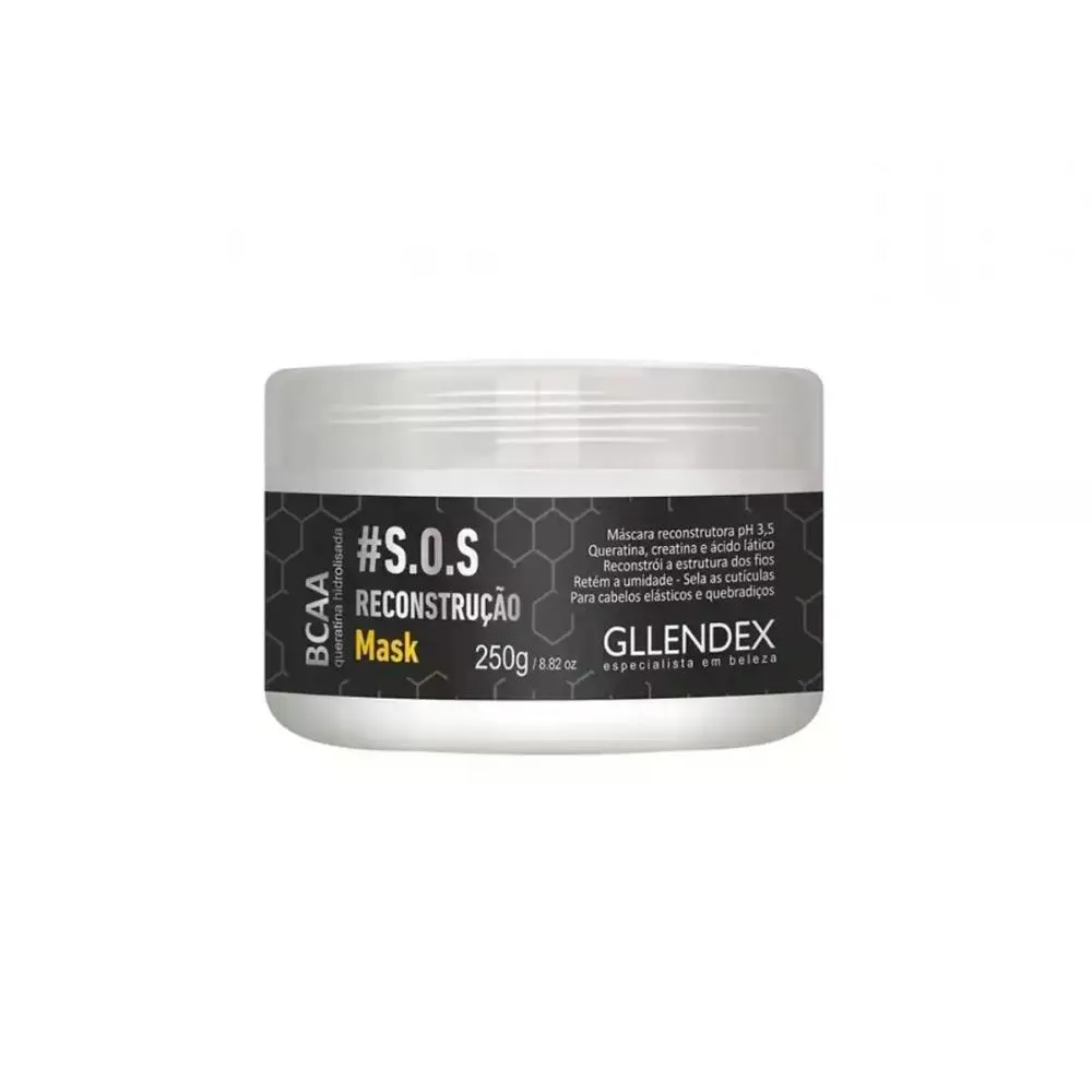 MáSCARA BCAA QUERATINA HIDROLISADA GLLENDEX 250G