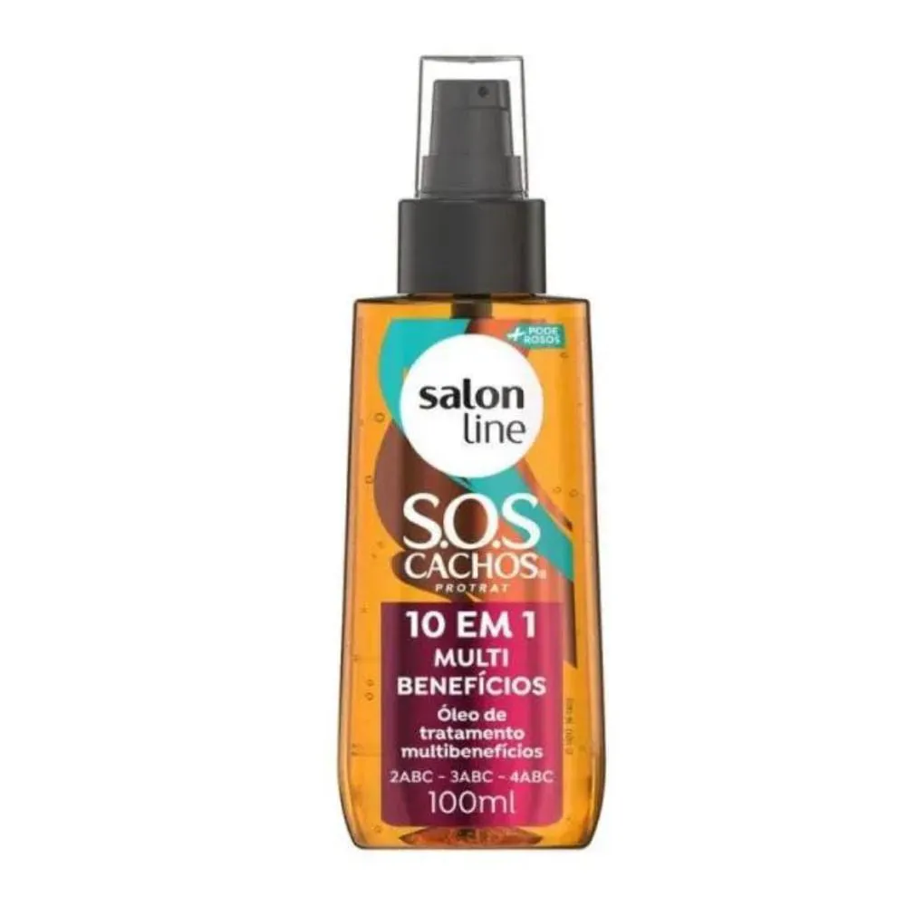 ÓLEO SOS CACHOS 10 EM 1 MULTIBENEFíCIOS SALON LINE 100ML