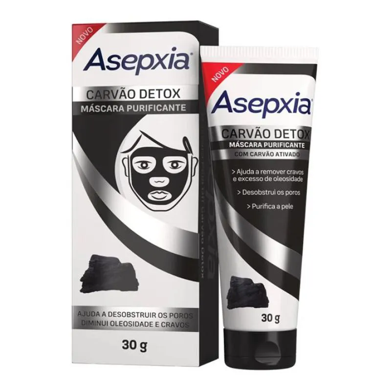 MáSCARA ASEPXIA PEEL OFF CARVãO 30G DETOX