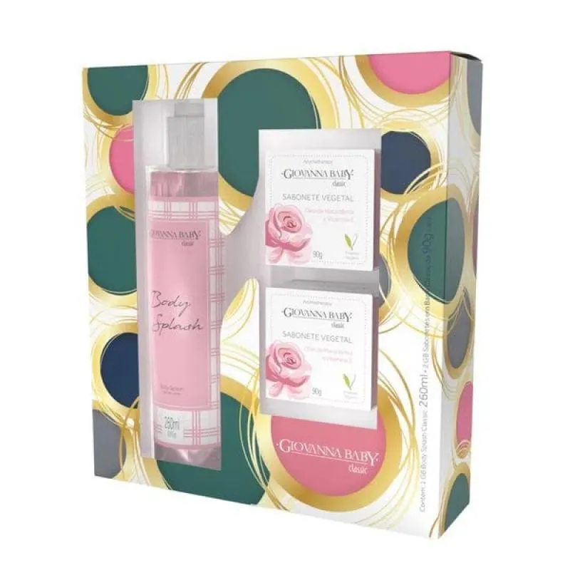 KIT GIOVANNA BABY BODY SPLASH + 2 SABONETES 90G CLASSIC