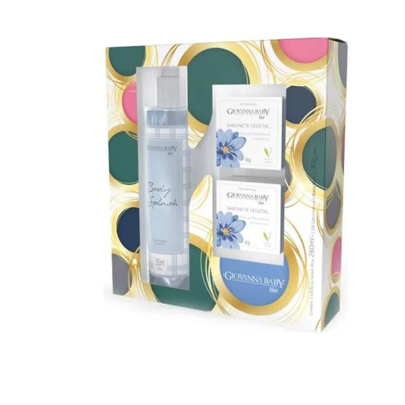 KIT GIOVANNA BABBY BODY SPLASH +2 SABONETES 90G BLUE