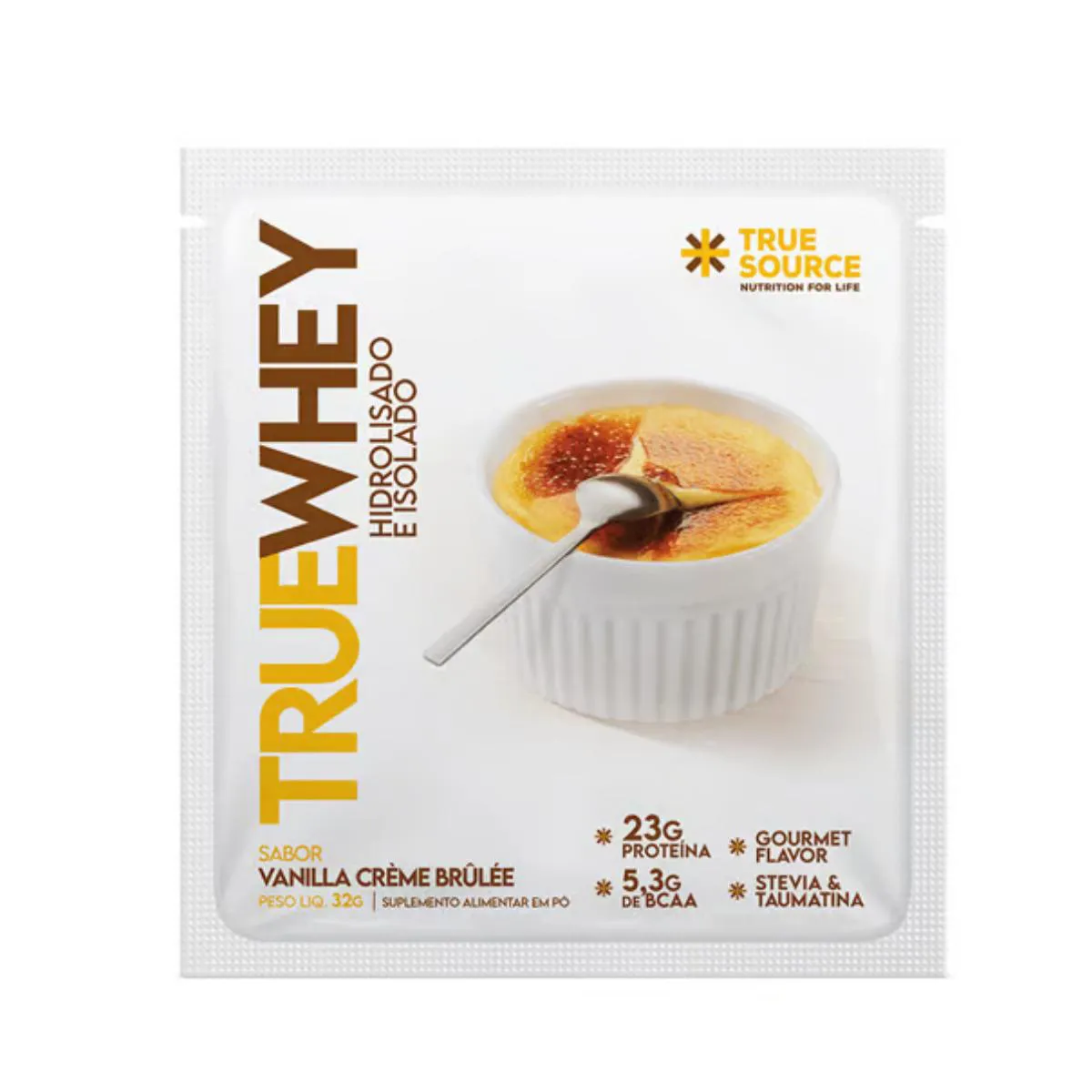 SACHê TRUE WHEY PROTEíNA VANILLA CREME BRULEE TRUE SOURCE 32G