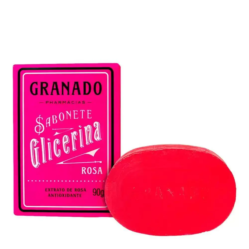 SABONETE VEGETAL DE GLICERINA EXTRATO DE ROSA GRANADO 90G