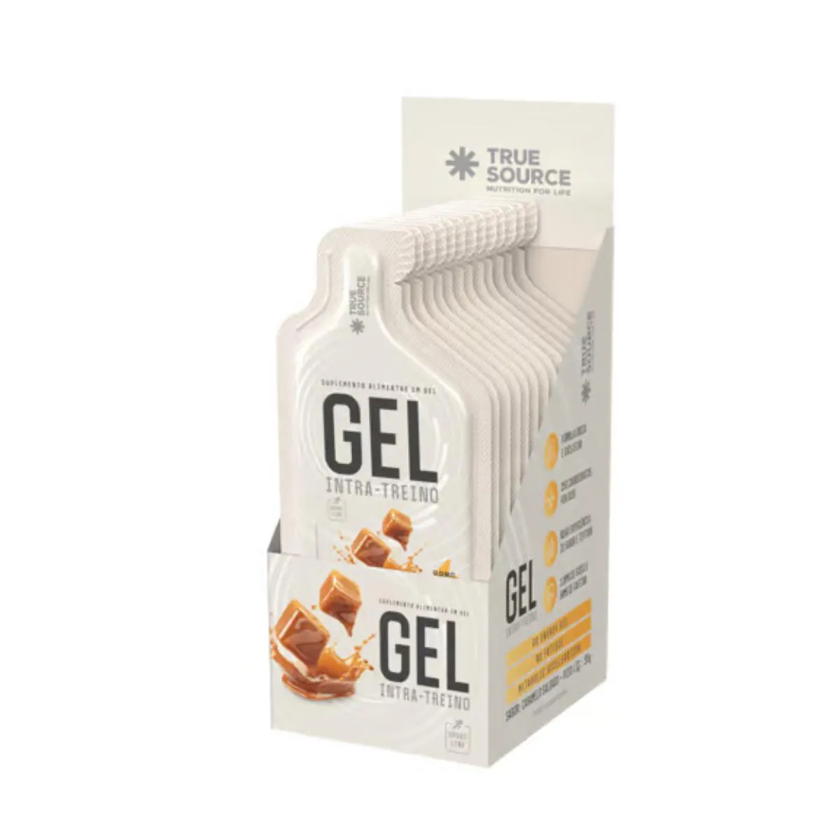 GEL INTRA TREINO CARAMELO SALGADO TRUE SOURCE 10 UNIDADES 35G