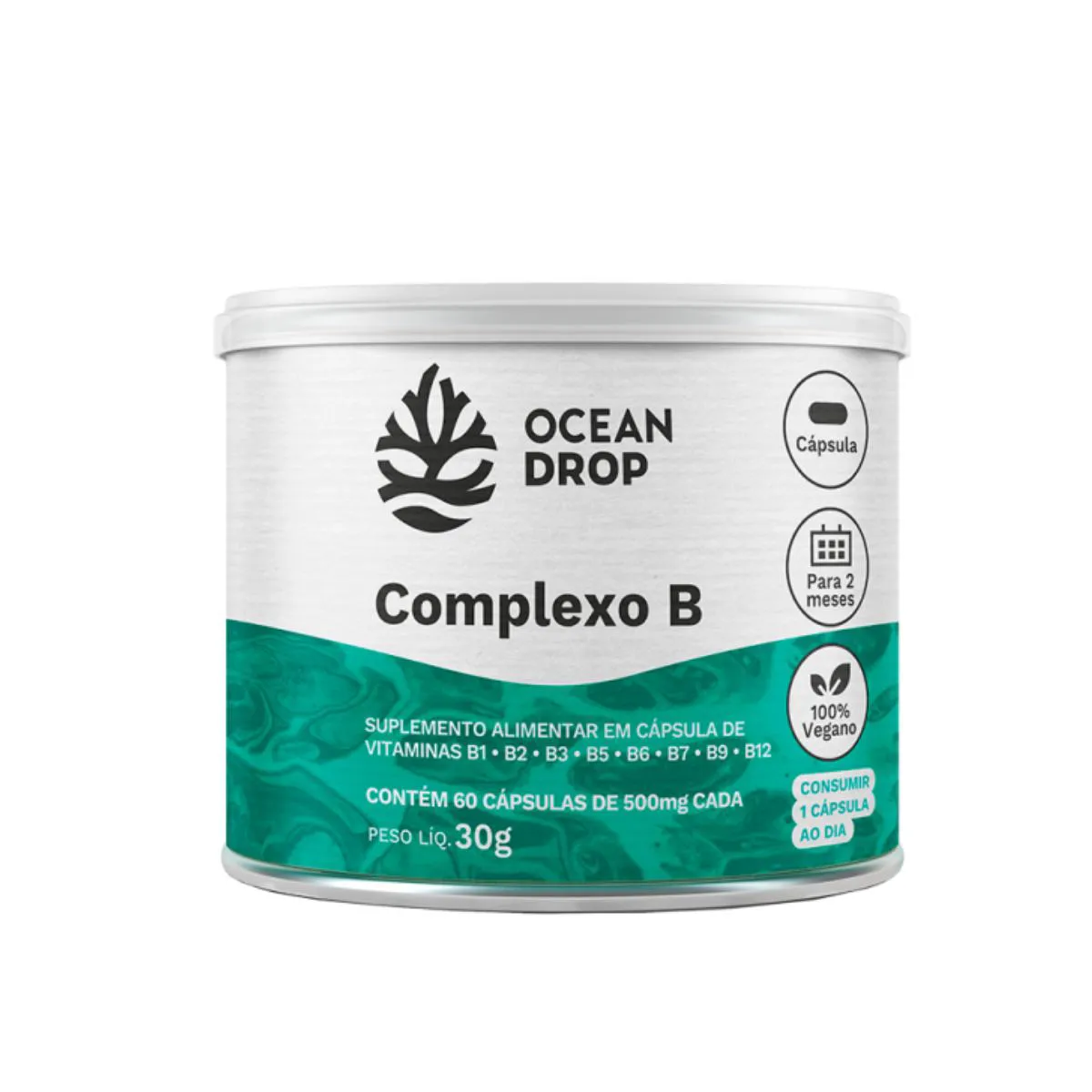 COMPLEXO B OCEAN DROP 60 CáPSULAS SEM Sabor