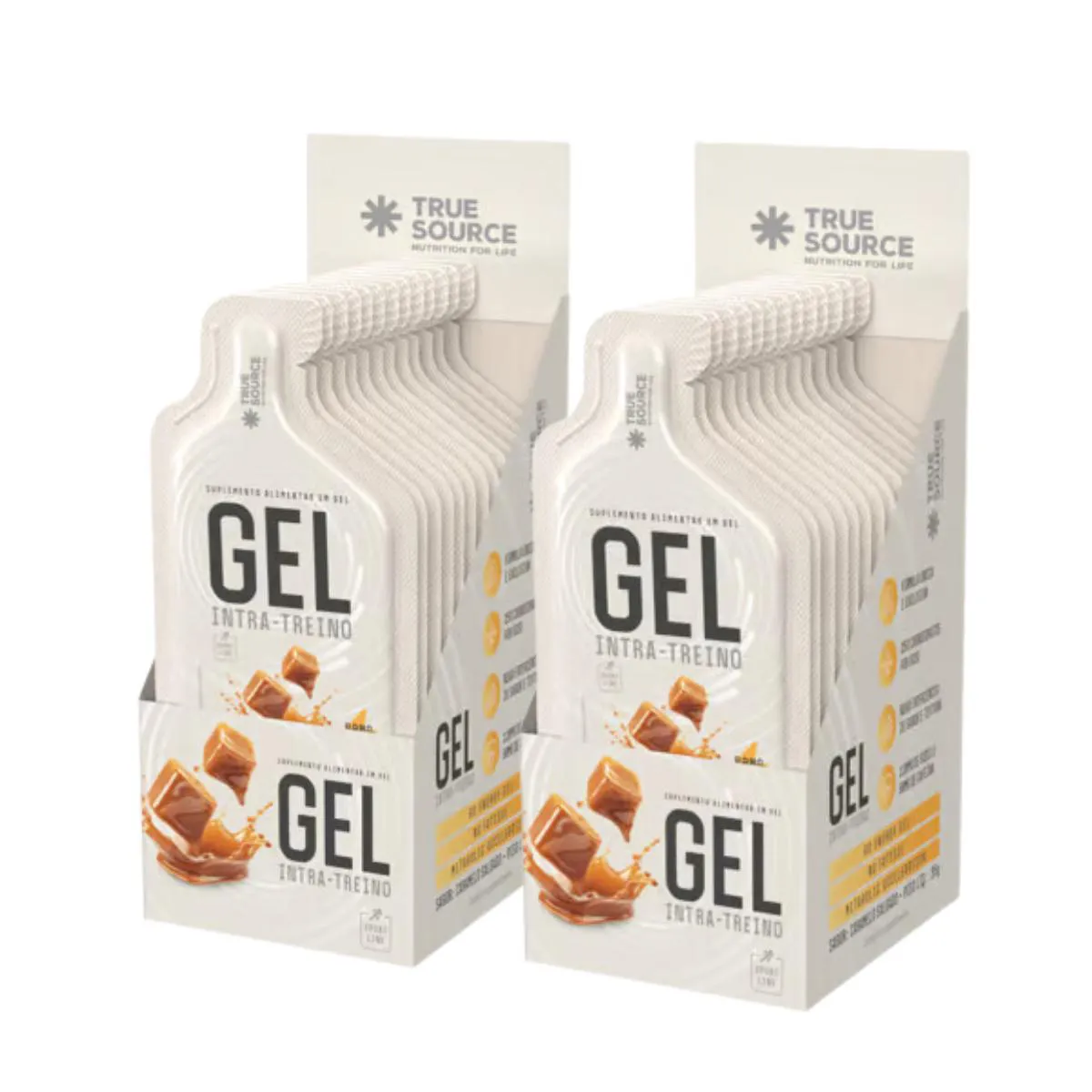 2X GEL INTRA TREINO CARAMELO SALGADO TRUE SOURCE 10 UNIDADES 35G