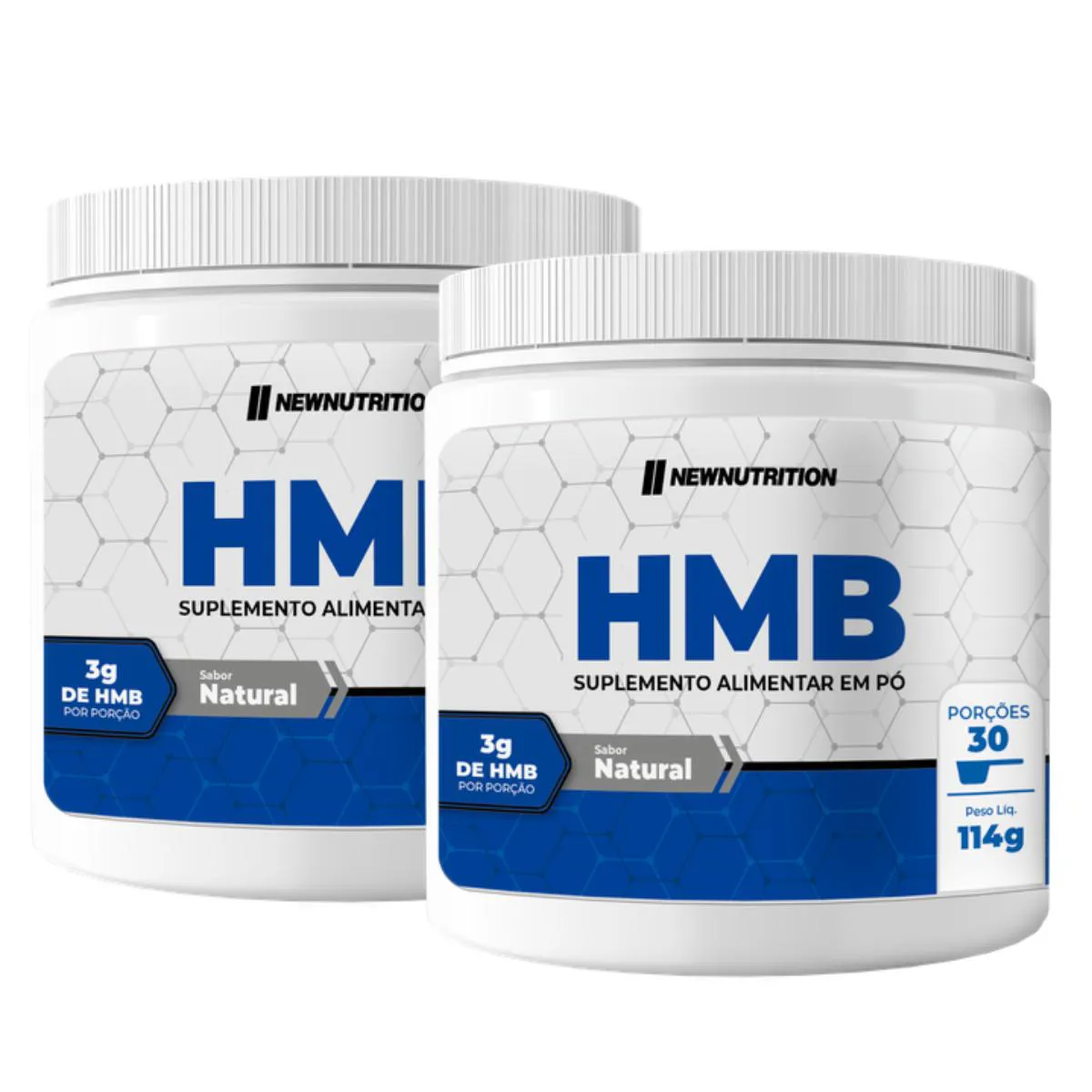 2X HMB HIDROXIMETILBUTIRATO 3000MG NEW NUTRITION NATURAL 114G