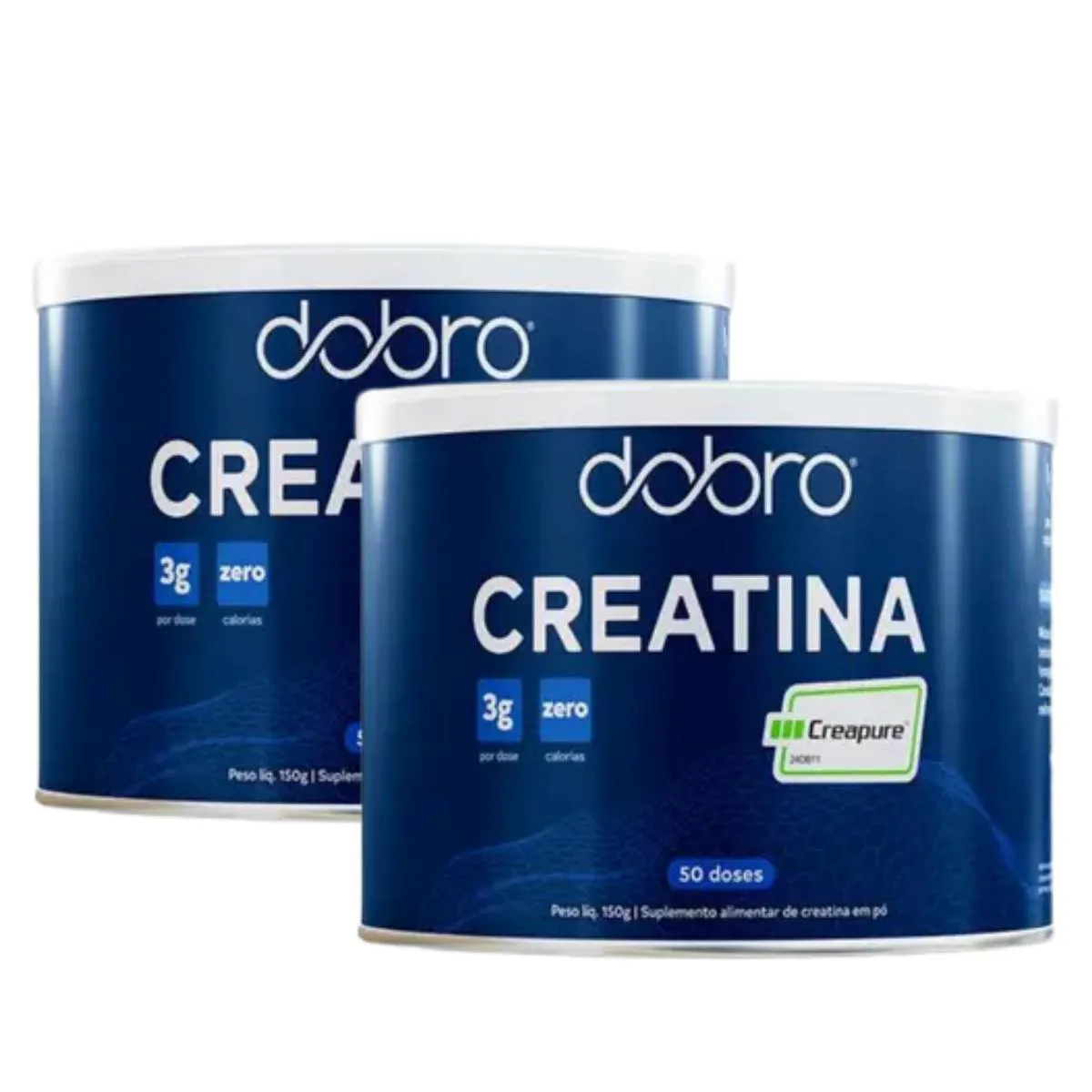 2X CREATINA MONOHIDRATADA CREAPURE DOBRO 150G SEM Sabor
