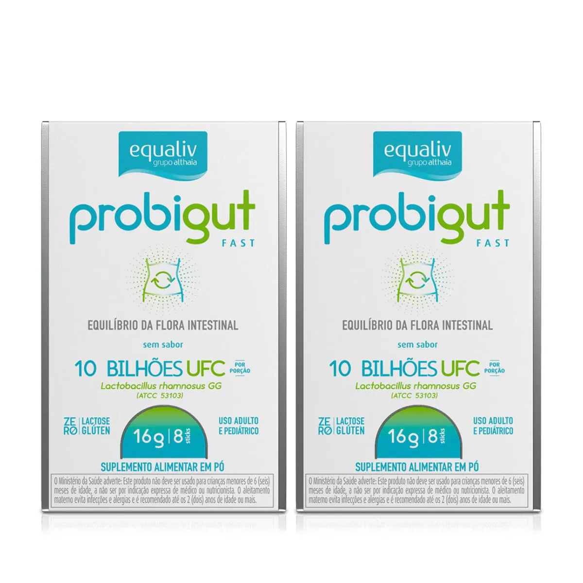 2X PROBIóTICO PROBIGUT FAST 10BI UFC EQUALIV 8 UNIDADES 2G SEM Sabor