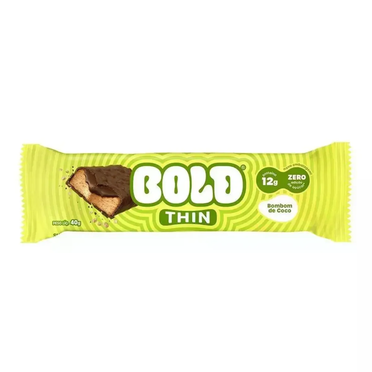 Barra de Proteína Bold Thin Trufa de Coco 40g