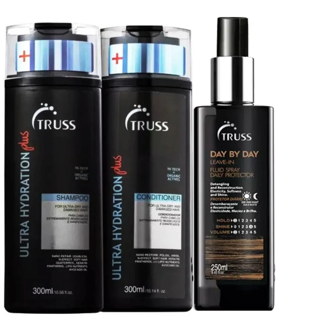 TRUSS ULTRA HYDRATION PLUS SHAMPOO E CONDICIONADOR 300ML + DAY BY DAY - 250ML
