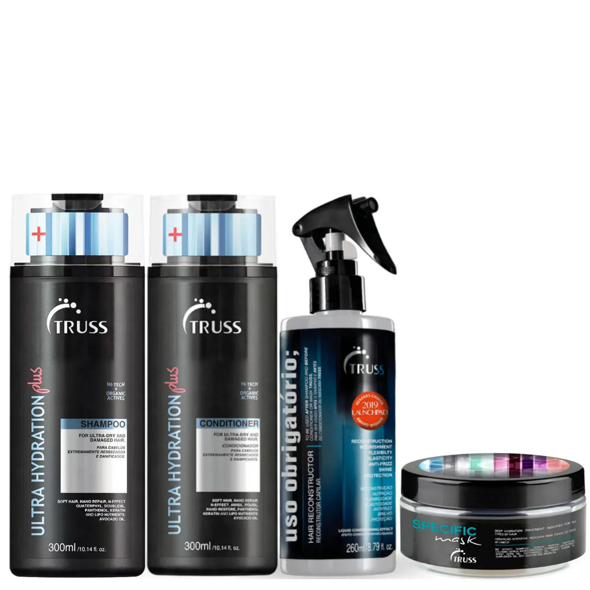 TRUSS ULTRA HYDRATION PLUS SHAMPOO E COND+MáSCARA SPECIFIC+USO OBG