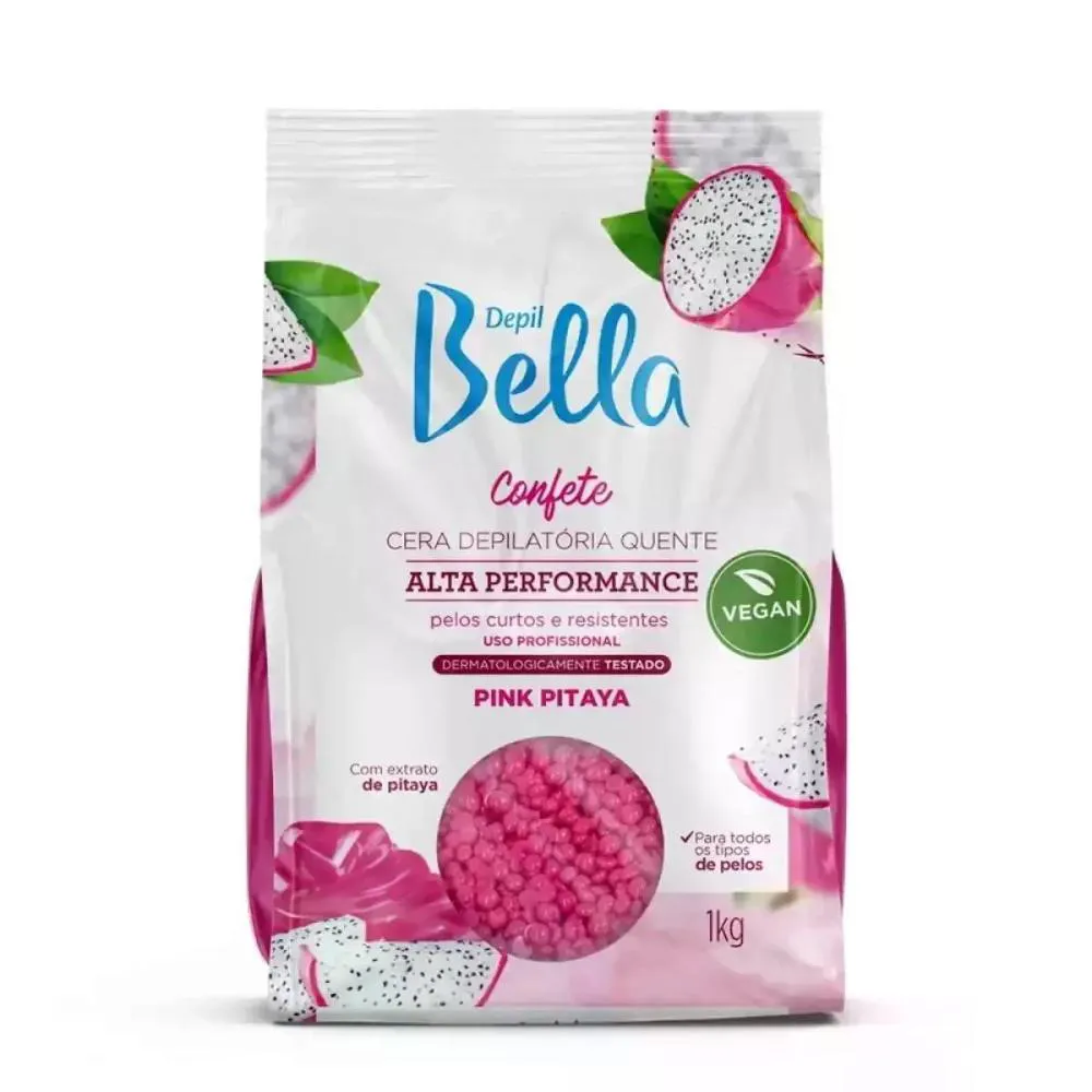 CERA DEPILATóRIA CONFETE PINK DEPIL BELLA 1KG
