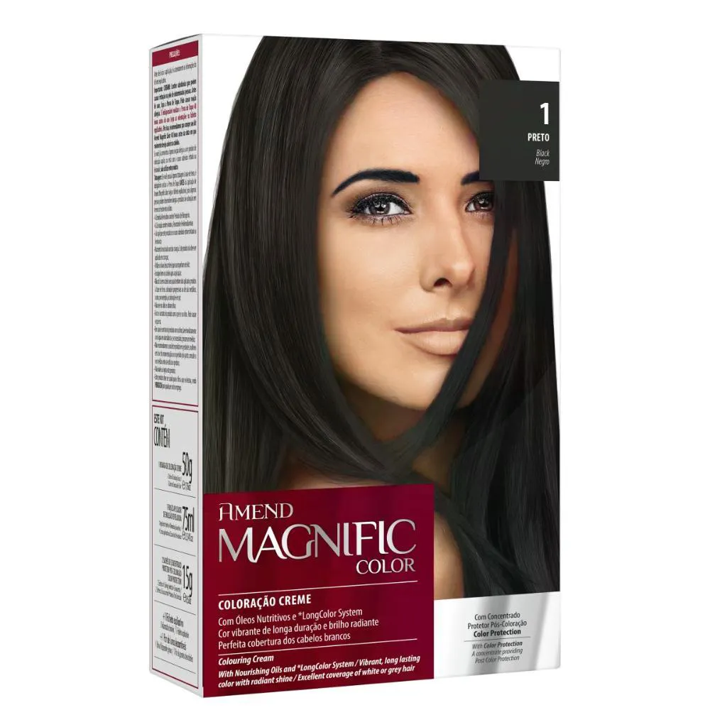 COLORAçãO MAGNIFIC 01 PRETO AMEND