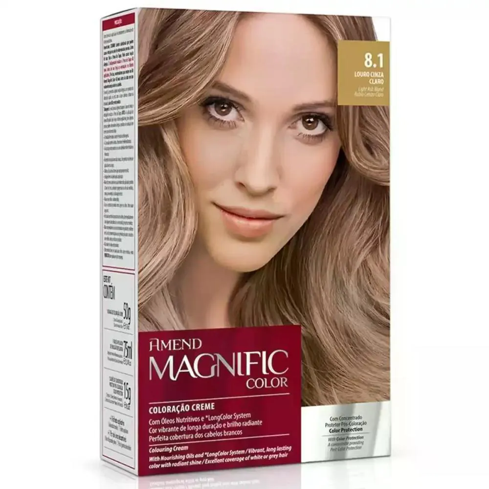 COLORAçãO MAGNIFIC 81 LOIRO CINZA CLARO AMEND