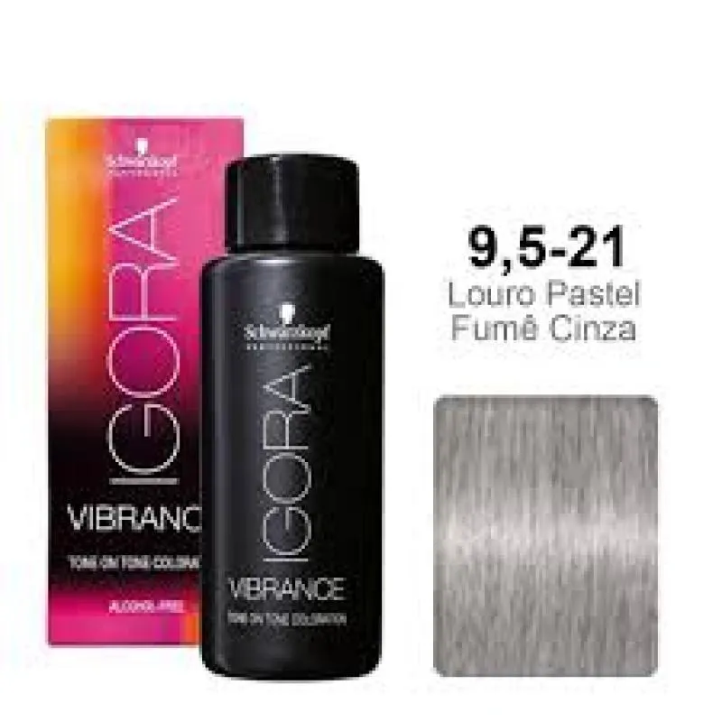 SCHWARZKOPF IGORA VIBRANCE 9,5-21 LOURO PASTEL FUMê CINZA