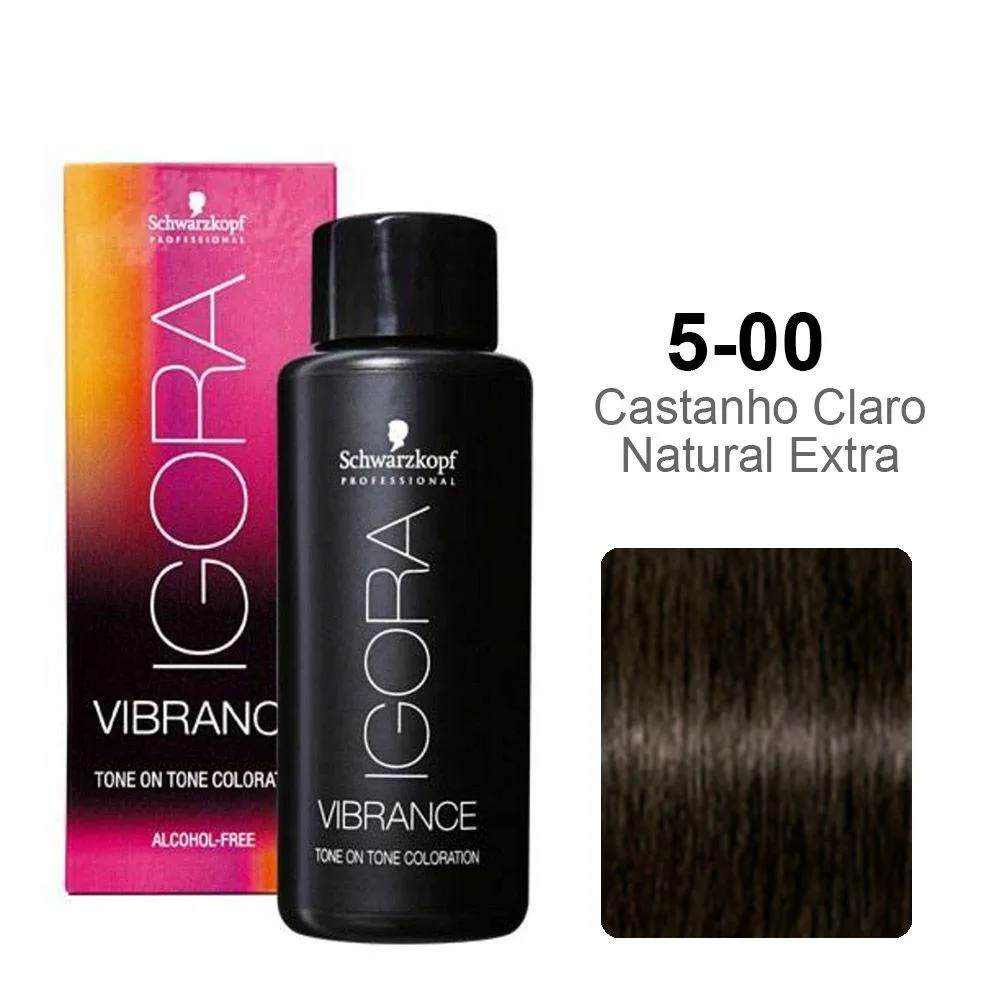 SCHWARZKOPF IGORA VIBRANCE 5-00 CASTANHO CLARO NATURAL EXTRA 60ML