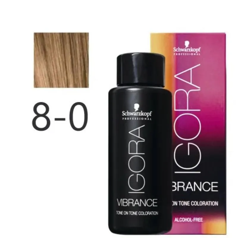 SCHWARZKOPF IGORA VIBRANCE 8-0 LOURO CLARO NATURAL 60ML