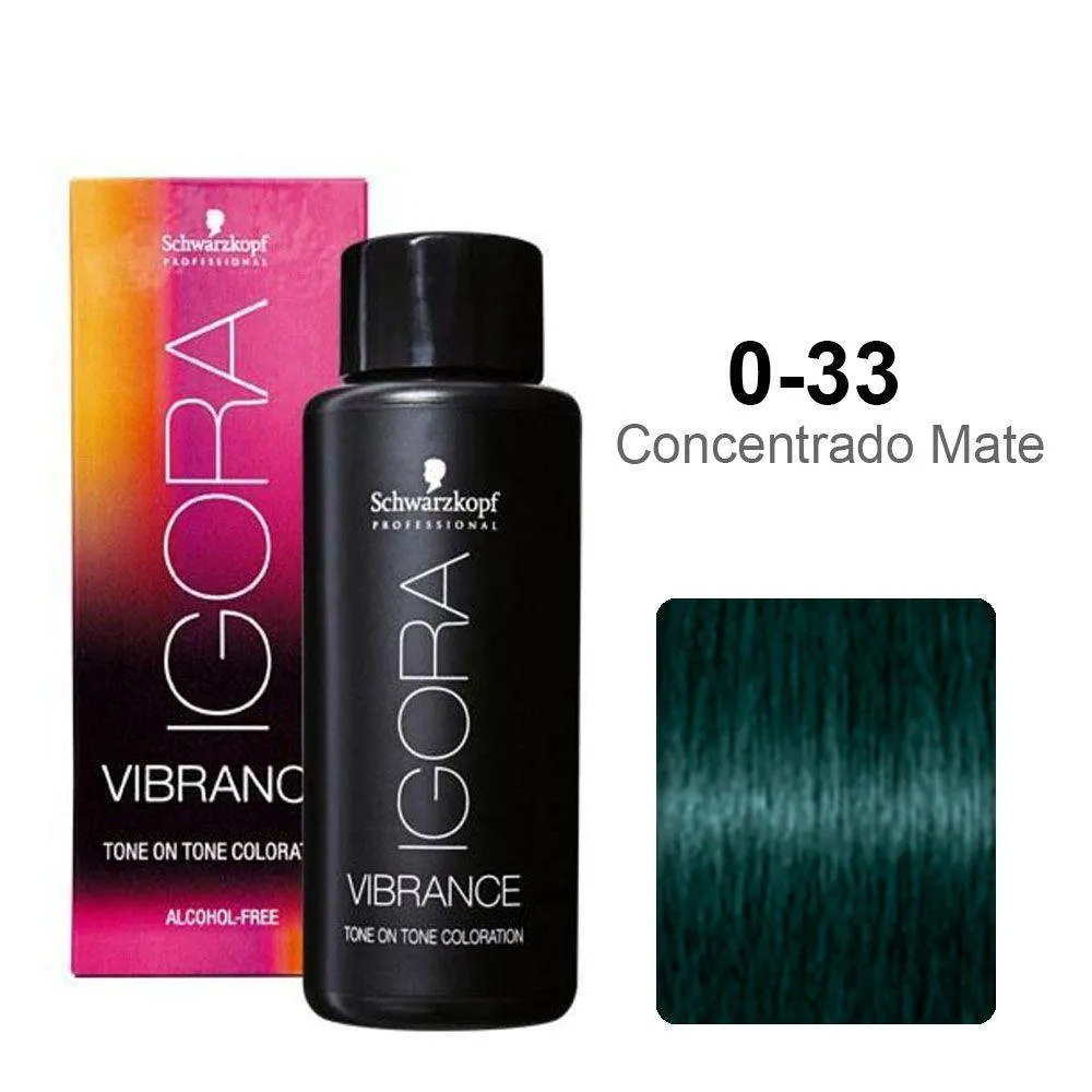 SCHWARZKOPF IGORA VIBRANCE 0-33 POTENCIALIZADOR MATE (VERDE)